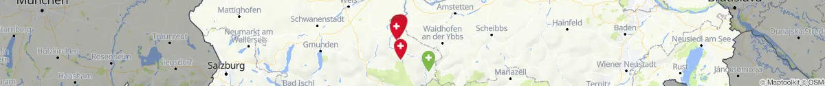 Kartenansicht für Apotheken-Notdienste in der Nähe von Großraming (Steyr  (Land), Oberösterreich)